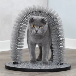 Massagebogen für Katzen 36 x 33 cm grau